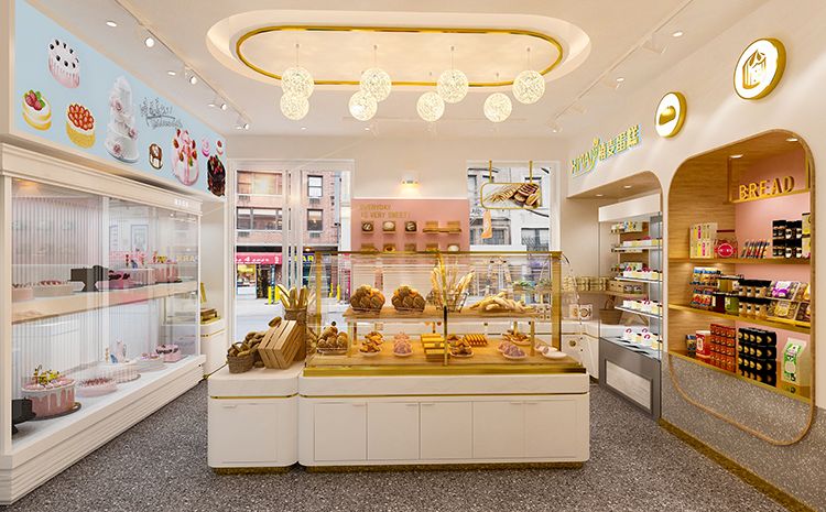 合肥蛋糕店設(shè)計(jì)原則？好看的蛋糕店裝修效果圖案例