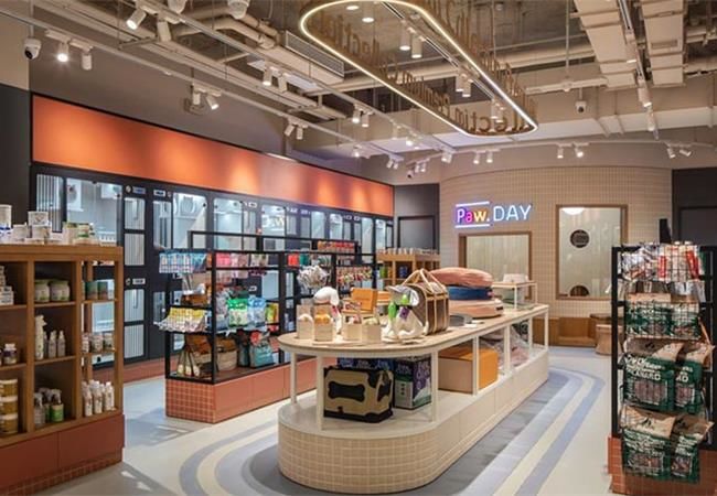 合肥工裝設(shè)計(jì)分享，活潑俏皮的寵物店裝修案例