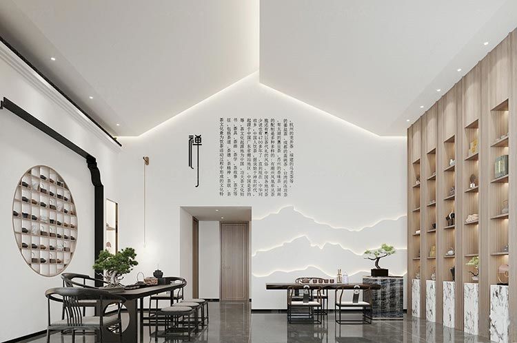 合肥茶葉店裝修設(shè)計方案，茶葉店門面裝修圖片