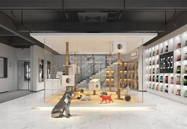 合肥寵物店裝修效果圖，寵物店面設(shè)計技巧